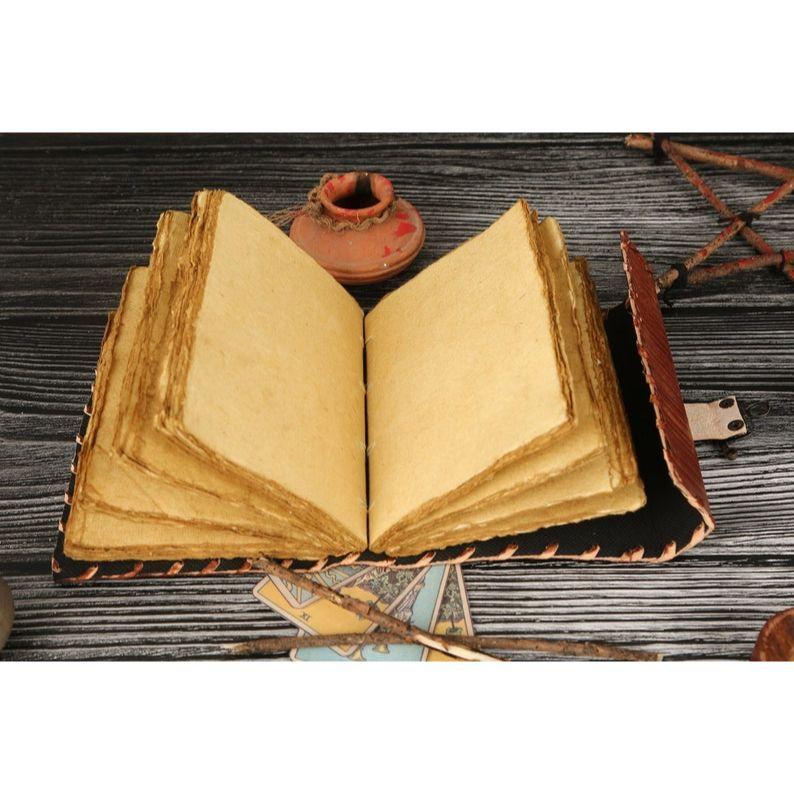 Книга заклинаний теней, страницы гримуара, кожаный журнал hoccus poccus, старинные старинные заклинания ручной работы, книги по колдовству, книга для эскизов, подарок для него