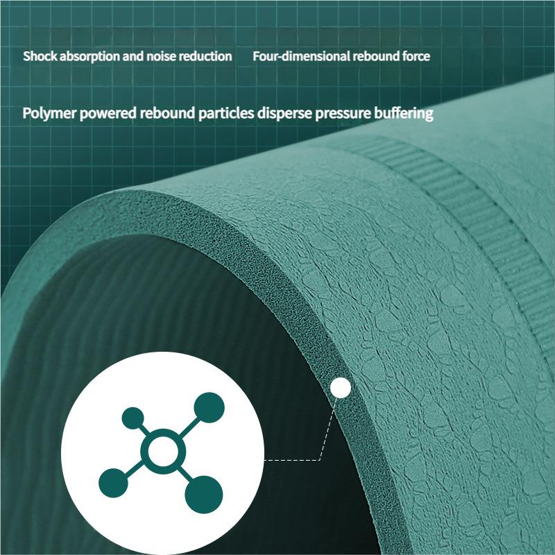 Очень толстый коврик для скакалки из ТПЭ для занятий фитнесом в помещении, нескользящий бесшумный коврик для упражнений с амортизацией для защиты пола домашнего спортзала