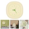 Bubble Shape Table Clock with Bracket ABS Quiet Creamy Yellow Battery Operated Wall Hanging Clock Home Decors Gifting