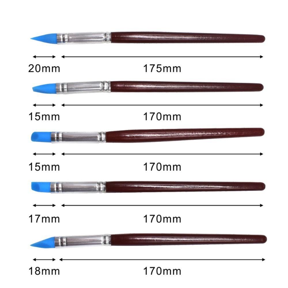 5 шт./компл. деревянная ручка, глина, воск для лепки, резьба по керамике, инструменты для керамики, полимера, набор ручек для моделирования, аксессуары ручной работы, сделай сам, HMM