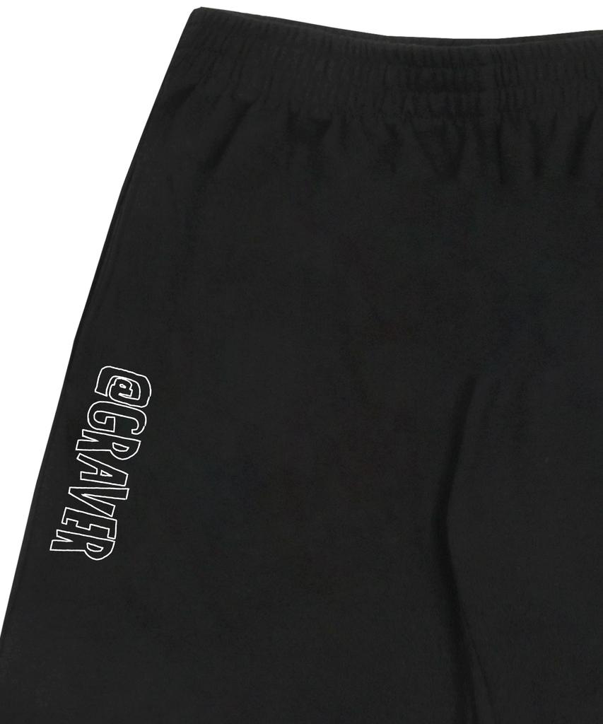 GRAVER [Unisex] Sunflower Drawing Bermuda Training Shorts_Black
