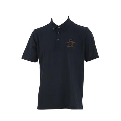 Munsingwear MG5SHSX1M Поло с коротким рукавом Пике с пингвином Сделано в BK00 Мужская рубашка, На пуговицах, Дизайн, Япония, Гольф, (черный)