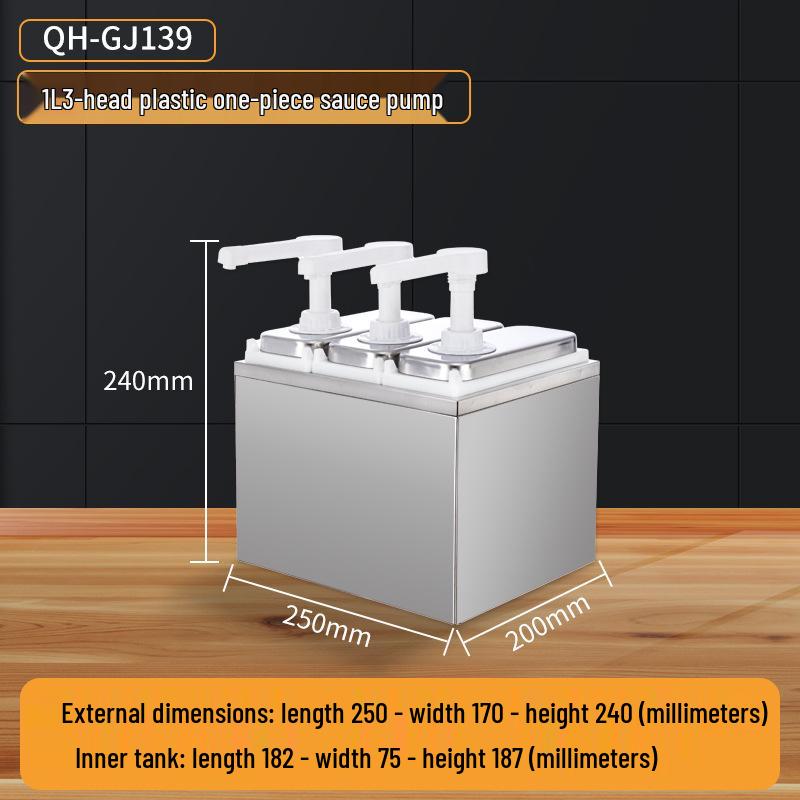 Stainless Steel Sauce Pump Dispenser for Coffee, Syrup, and Jam