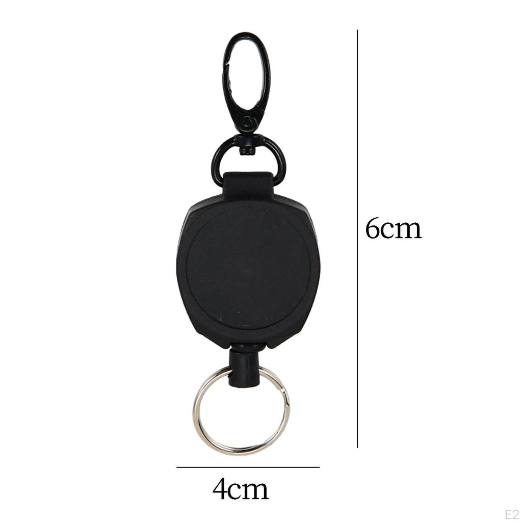Выдвижной брелок-карабин и катушка для ключей с 23,62-дюймовым телескопическим нейлоновым шнуром