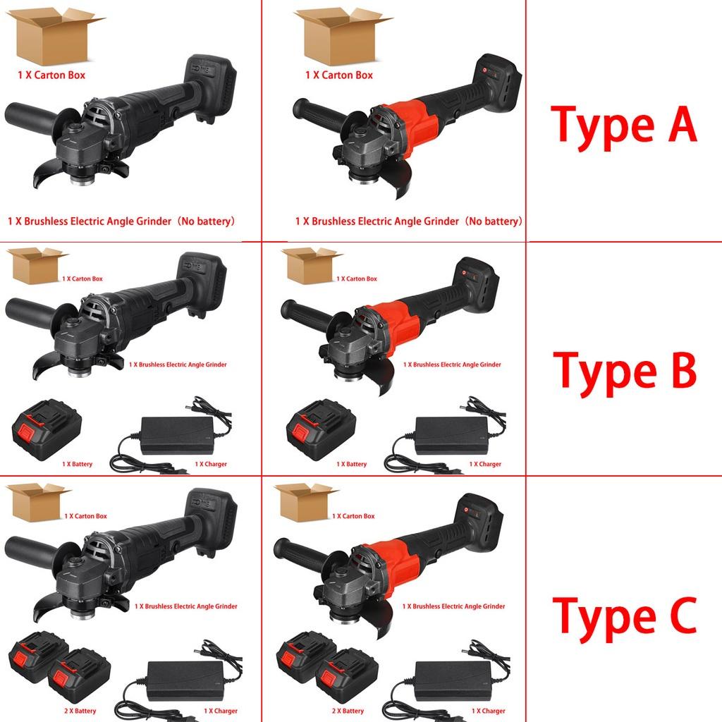 125 мм 3-скоростная бесщеточная электрическая угловая шлифовальная машина с аккумулятором 15000 мАч электроинструмент