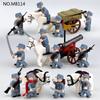12PCS WWII Chinese Workers' and Peasants' Red Army Soldiers' Figurine Building Block Toys
