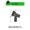 RegiPro b Clip-on Microphone Holder, Set of 2, with 3/8 to 5/8 Screw Adapter, Black