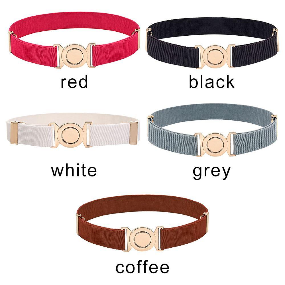 Stretch Kids Dress Decoration Elastic Belts Waist Belt Waistband Opposite Buckle