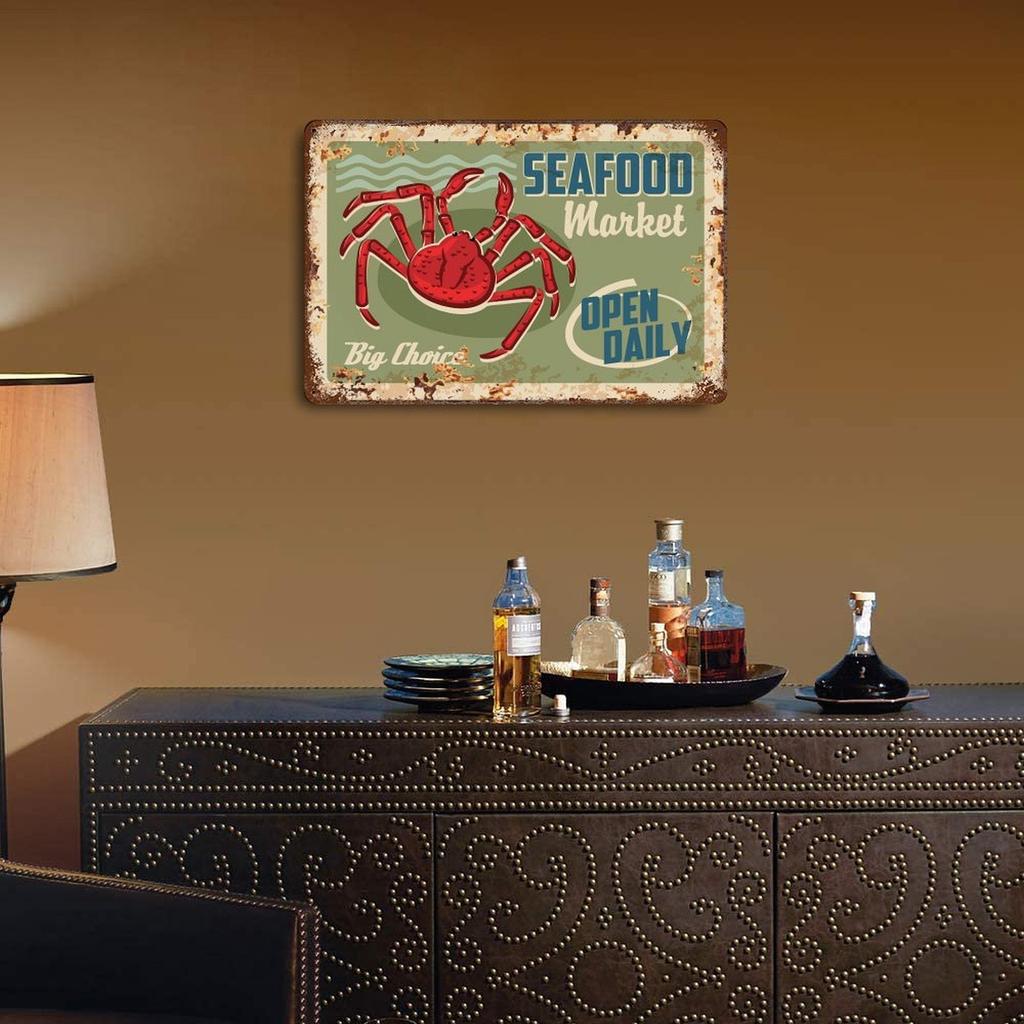 Настенный металлический декор с ржавым покрытием, 20×30 см и 30×40 см, винтажная декоративная табличка для кухни, бара или прихожей