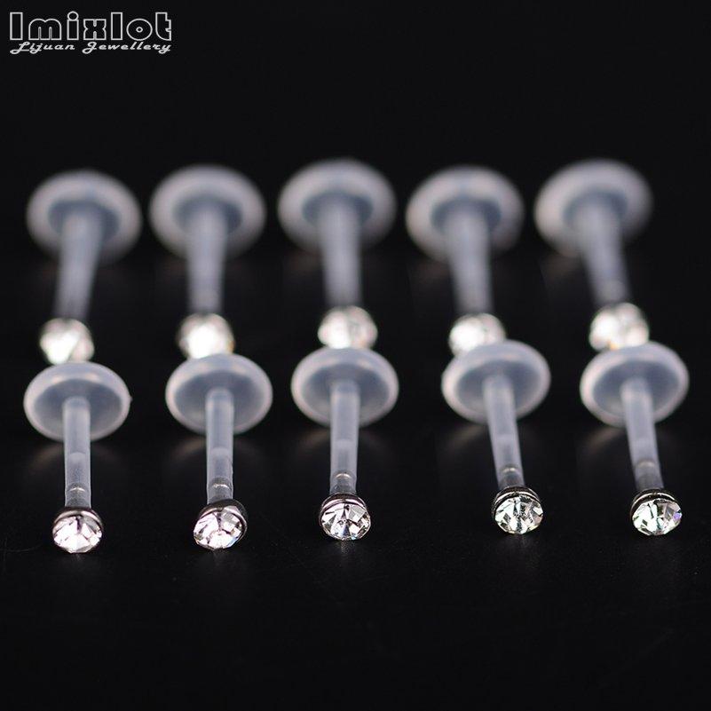 5Pcs Flexible Labret Lip Ring Ear Helix Cartilage Studs Piercing Body Jewelry