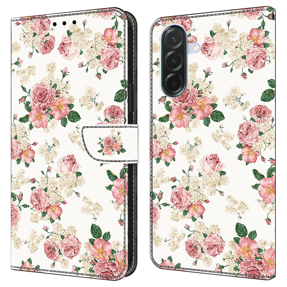 Для Samsung Galaxy A36 5G Кожаный чехол С принтом Узор Кошелек Подставка Флип-чехол для телефона