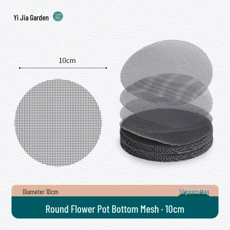 Ceramic Dark Grey Flower Pot Mesh Pad - Extra Large, Breathable & Insect-Resistant