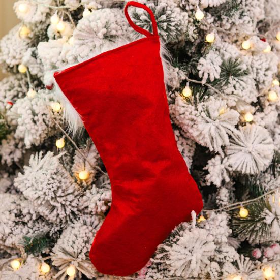 Рождественский чулок со шнурком большой емкости, яркий цвет, мультяшный принт, подвесное украшение для рождественской елки