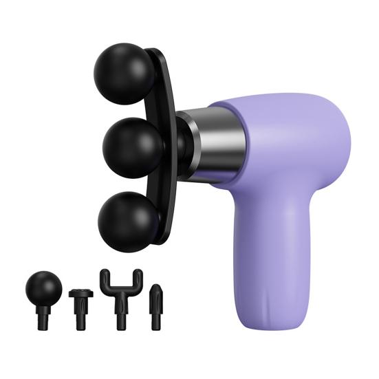 Мини перкуссионный массажер Портативный массажер для глубоких тканей 6 скоростей и 9 насадок Бесшумная работа Массажный инструмент для облегчения мышц