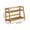 2 Layer Countertop Organizer Multipurpose Bamboo Storage Shelf Retro Kitchen Rack