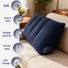 Inflatable Cushion Pillow Lightweight Portable Triangular Wedge Pillow with Dual Inflation Mode Built-in Pump Posture Support