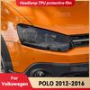 Для Volkswagen POLO 2012-2016 Защитная пленка для фар автомобиля, черная ТПУ, пленка для тонировки передних фар, меняющая цвет, наклейка, аксессуары