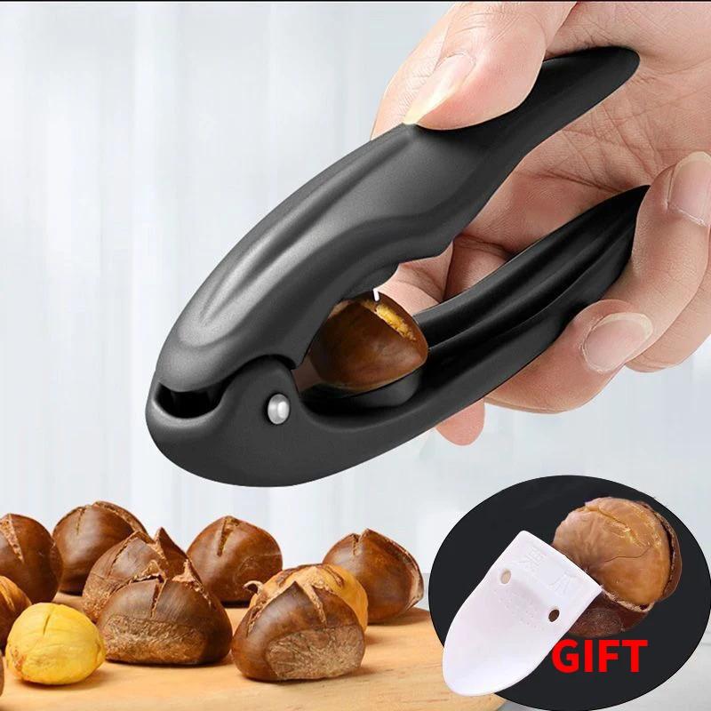 Нержавеющая машина для резки каштанов, орехокол, инструмент для открывания орехов, резак для грецких орехов, шелушитель, многофункциональный нож для шелушения каштанов, сталь