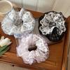 Двухслойные кружевные резинки для волос в французском стиле, большие резинки для волос, модные женские резинки для волос на каждый день