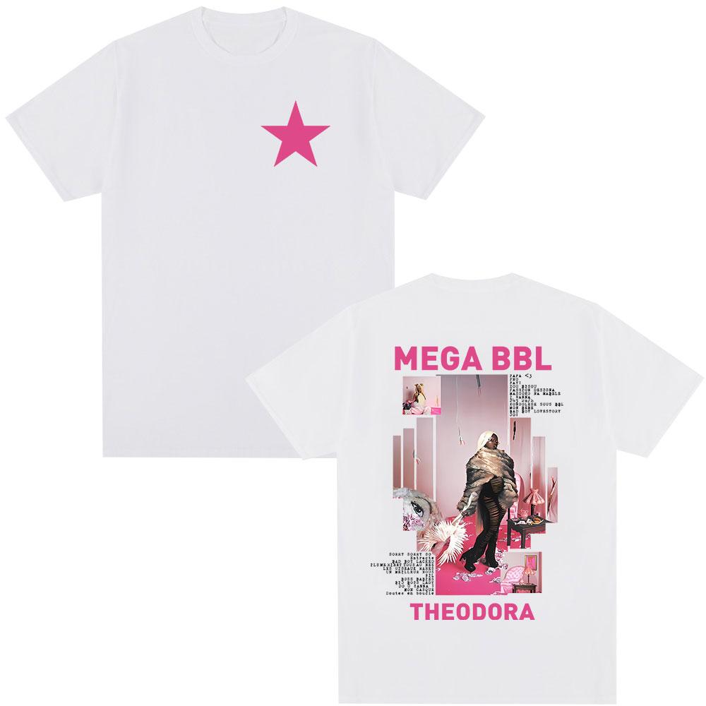 Rapper Theodora Mega Bbl Album Tshirt for Men and Women Hiphop Tshirt 202526 Summer Pure Cotton 100 Printed Tshirt