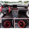 For 2016-21 Mercedes-Benz GLC Aluminum Red Console Air Outlet Vent Ring Decor 7X