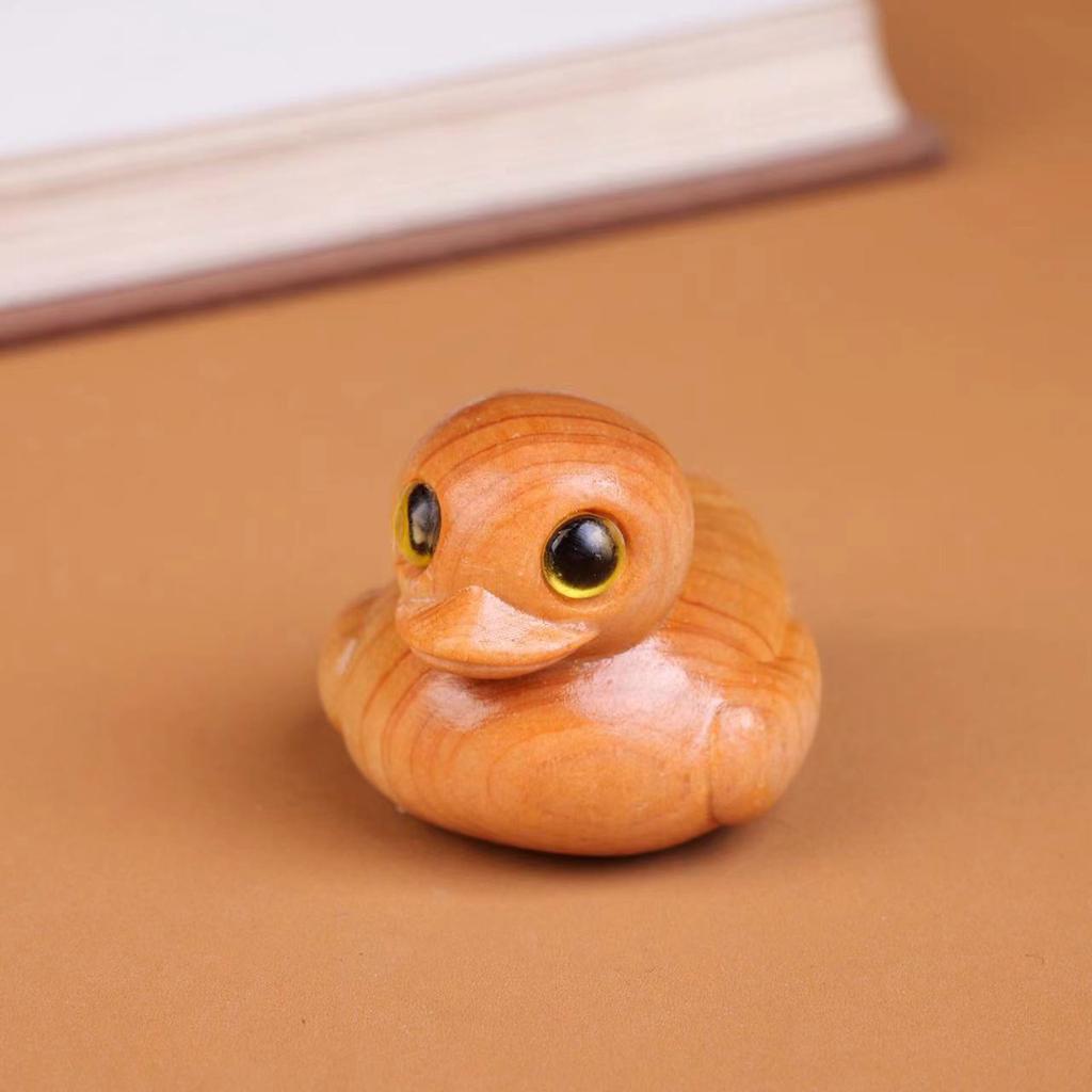 Деревянная статуэтка утки Деревянная статуэтка утки Статуэтки животных Украшение стола для украшения дома Наполнители для рождественских чулок