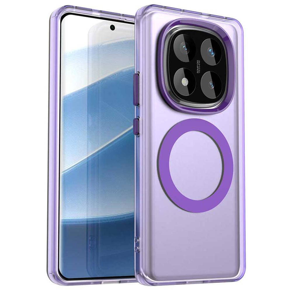 For Xiaomi Redmi Note 14 Pro 5G/Poco X7 5G Magnetic Case PC+TPU+PET Anti-Drop Phone Cover
