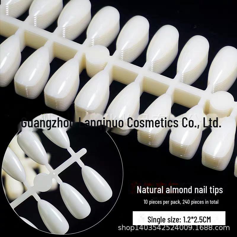 Japanese Almond Nail Art Set: Water Drop Mold Design with 240 Color Swatches (10 Pieces)