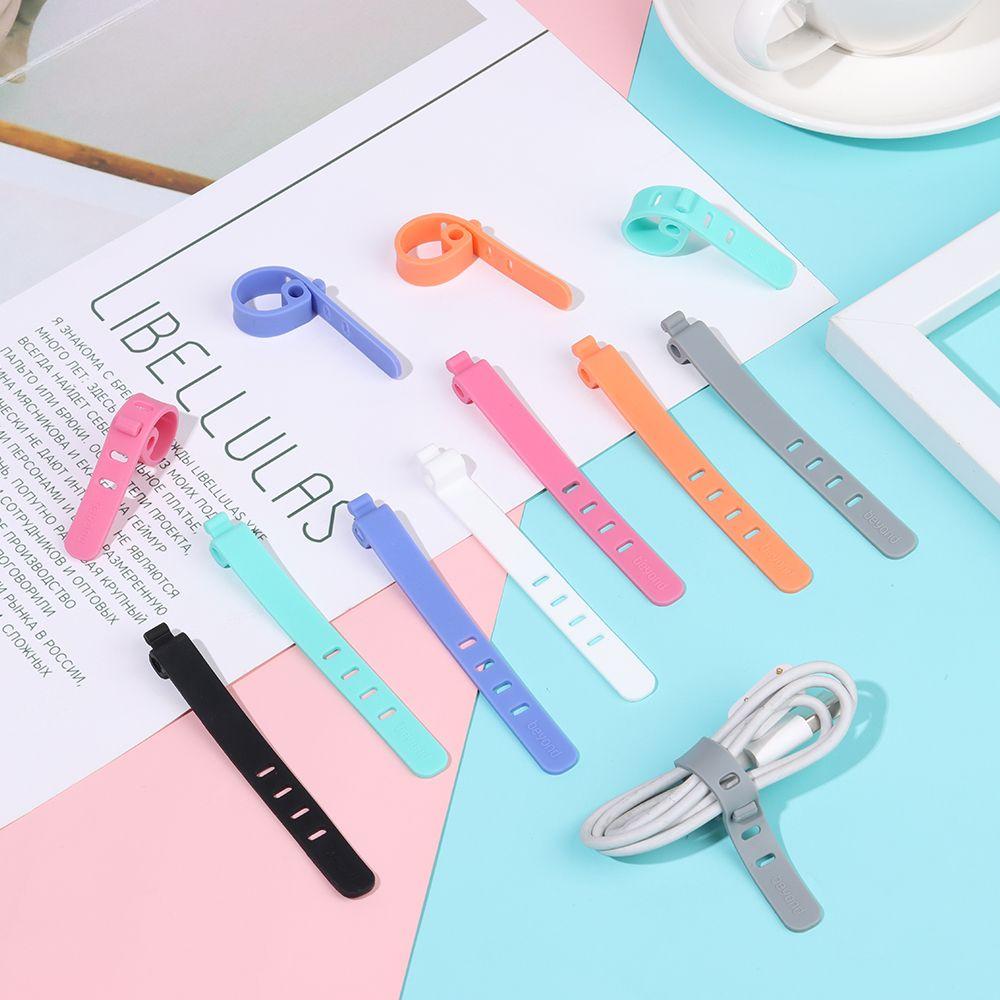 Headphones Storage Holder 4 Holes Cable Winder Cord Clip Earphone Cable Ptotector USB Wire Tie