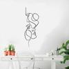 Wall Ornament Minimalist 3D Face Line Art Silhouette Wall Hanging Iron Abstract Craft for Home Decoration