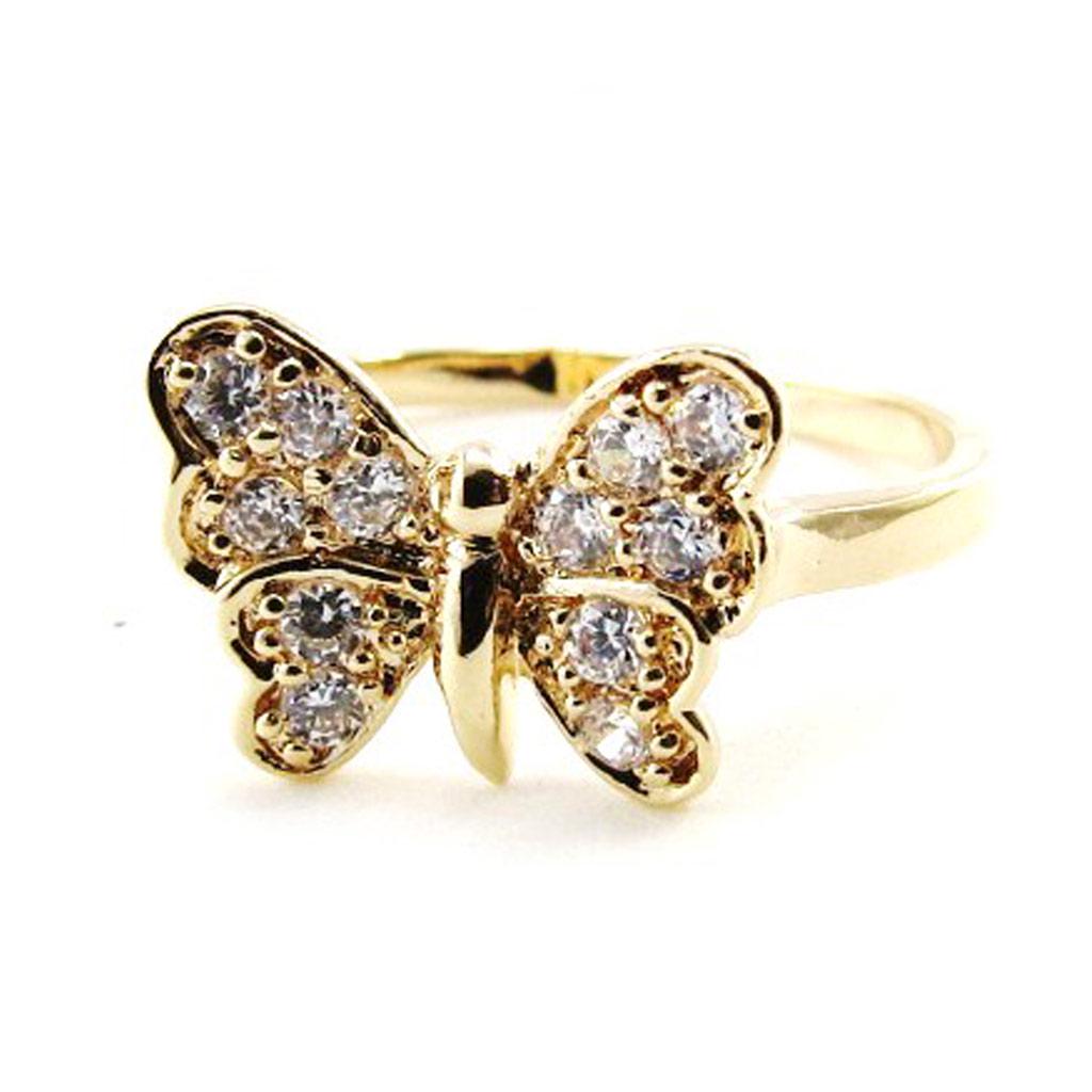 Gold Plated 'Butterflies' Ring