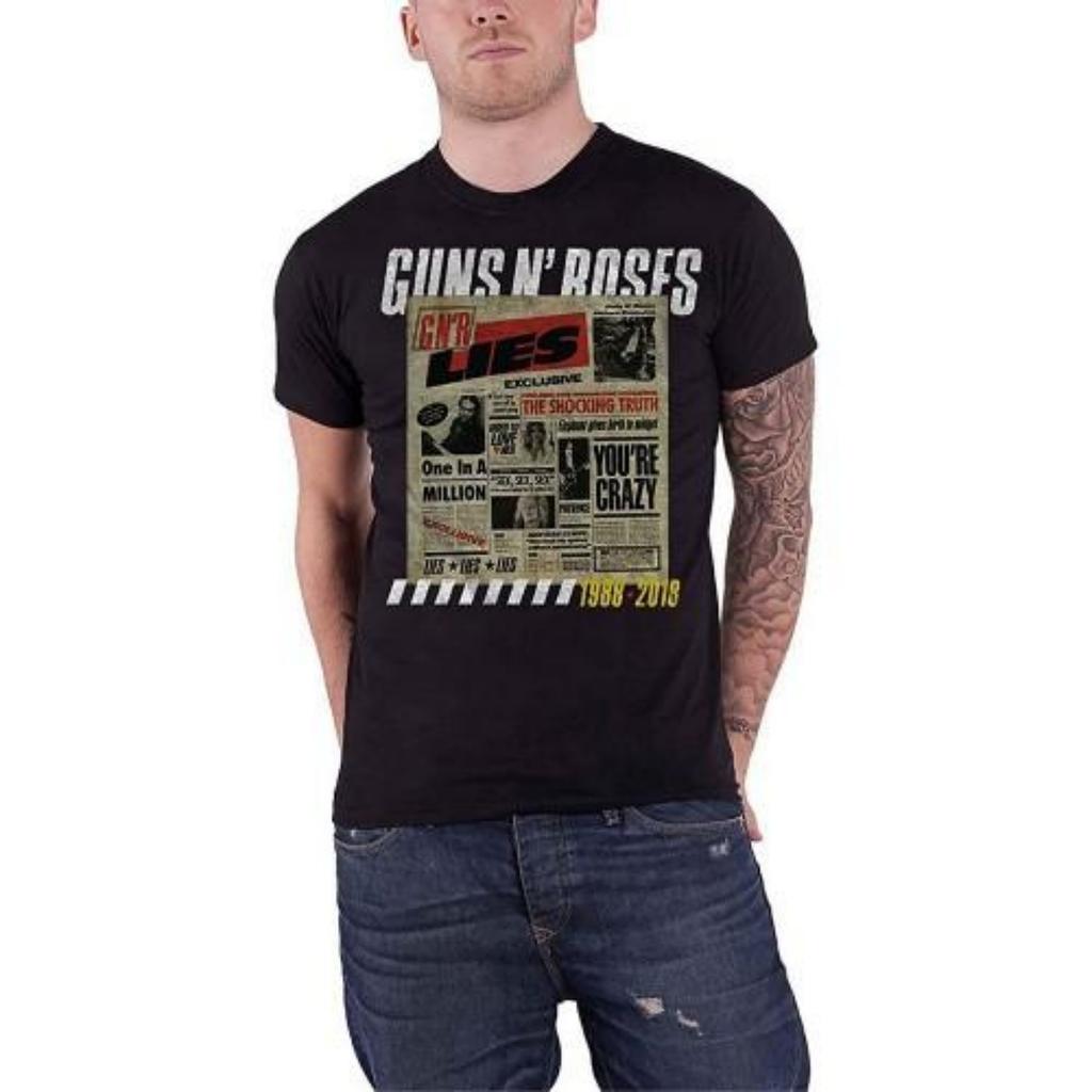 Футболка унисекс для взрослых Guns N Roses с принтом списка песен на спине
