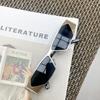 Модные нишевые неправильной формы металлические с текстурой футуристический стиль легкий цвет ретро солнцезащитные очки женские тренд yk персонализированные солнцезащитные очки мужские