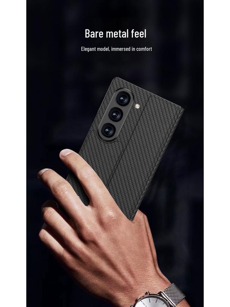 Кожаный чехол-книжка Samsung Z Fold7 для бизнеса: Полное покрытие, Креативный дизайн