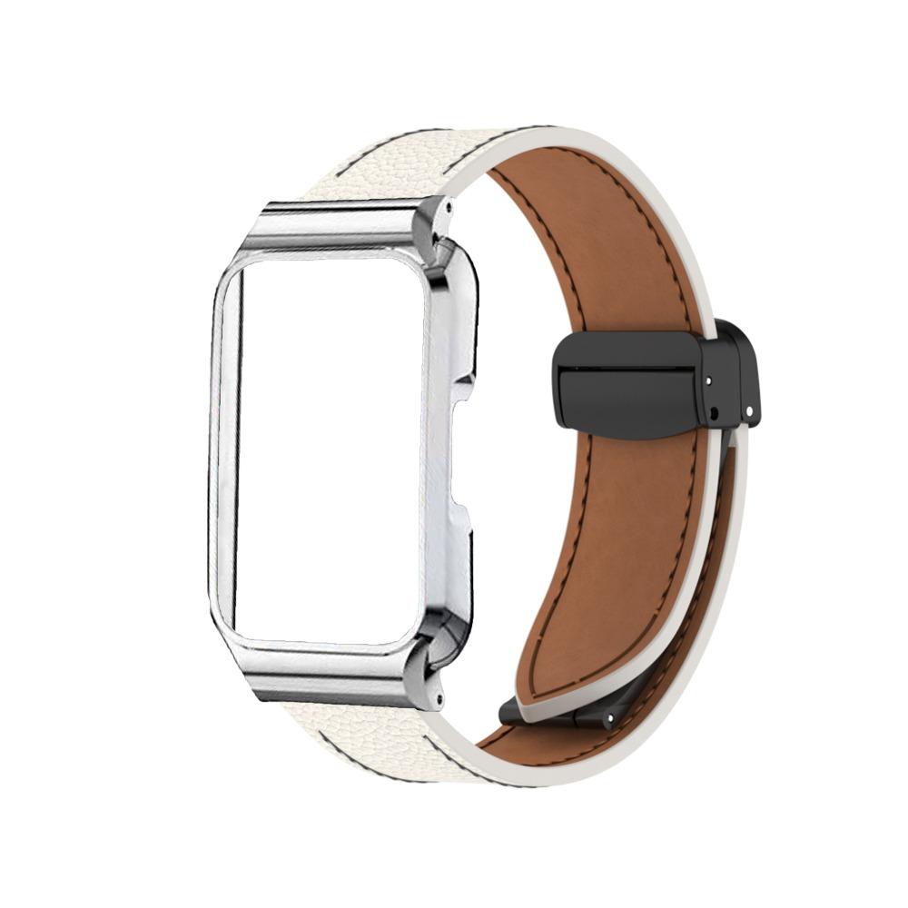 Кожаный металлический ремешок с защитным чехлом для Huawei Band 11 Huawei Band 11 Pro Сменный ремешок для часов
