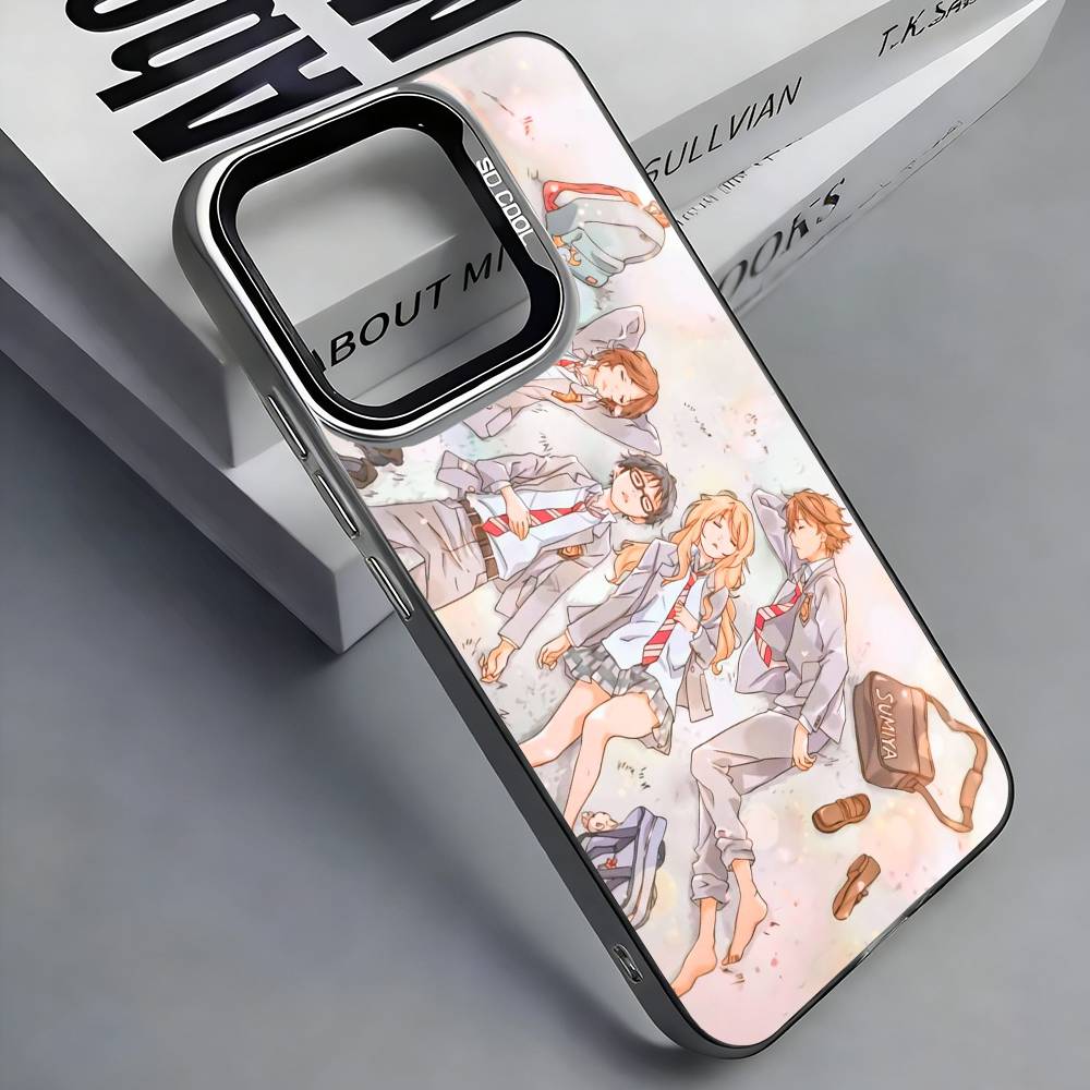 Y-Твоя ложь в АПРЕЛЕ Чехол для телефона iPhone 17,16,15,14,13,12,11 Plus,Pro Max,Цветной Серебряный Чехол для телефона