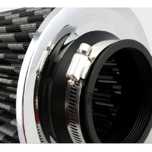 3" 76mm High Flow Inlet Cold Air Intake Cone Replacement Dry Air Filter Carbon