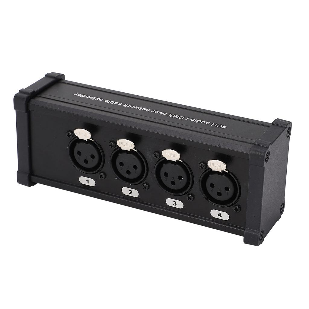 XLR Cable Box Extender 4 Channel Female Lighting Conversion Digital Multi Network XLR Cable Box