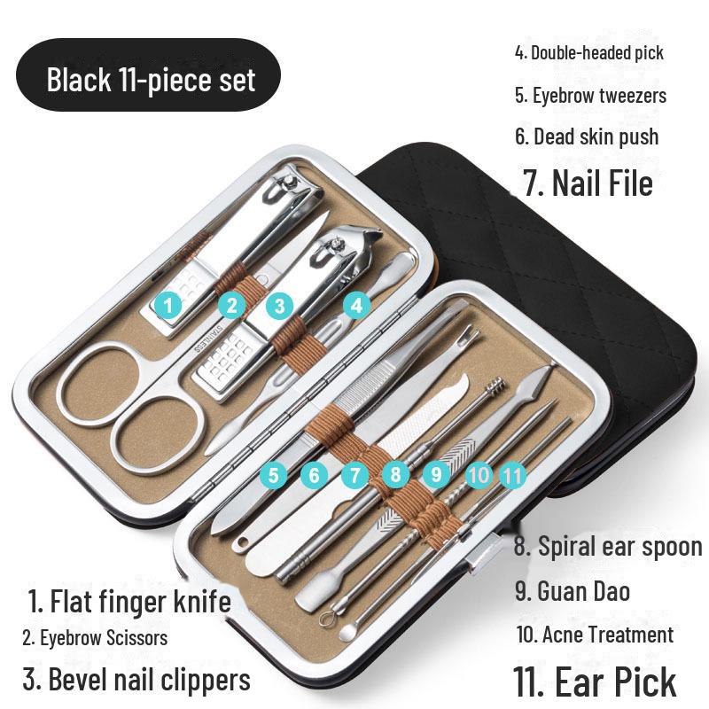 Набор из щипчиков и ножниц из нержавеющей стали для ухода за руками и ногами