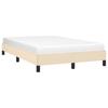 Bed Frame without Mattress Cream 120 x 190 cm Fabric