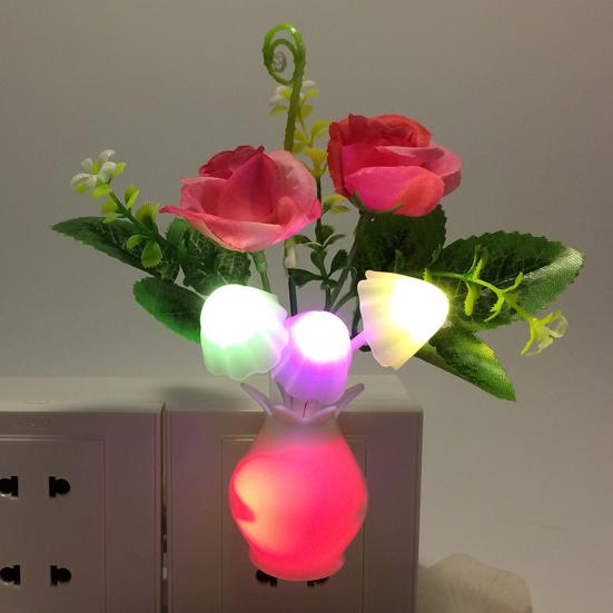 Атмосферная лампа Легкая ваза Гриб Ночник Изысканная пластиковая лампа для украшения дома