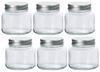 ADERIA Silver Cap Storage Bottle 375ml Set of 6 Made In Japan Storage Container Glass Canister Airtight Container Condiment Bottle Airtight Coffee