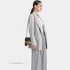 [Pre-Owned] Padlock Moonlight Treasure Box Series Metal Lock Logo Canvas And Leather Crossbody Bag Small - Good #A390VB
