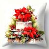 Home Decor Christmas-Themed Floral & Decorative Pillow Covers Pattern Cushion Cover Suitable For Sofa Bedroom Car Pillow Cover