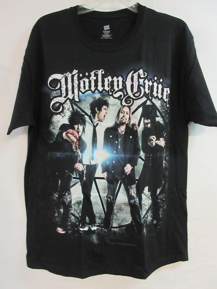 ОФИЦИАЛЬНЫЙ МЕРЧ MOTLEY CRUE 2012 СТОЯЩИЙ ГРУППА КОНЦЕРТ МУЗЫКА БОЛЬШАЯ Унисекс Футболка