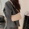 Trendy Lightweight Women Small Square Bag Crocodile Pattern Faux Fur Material Versatile Chain Strap Single Shoulder Bag