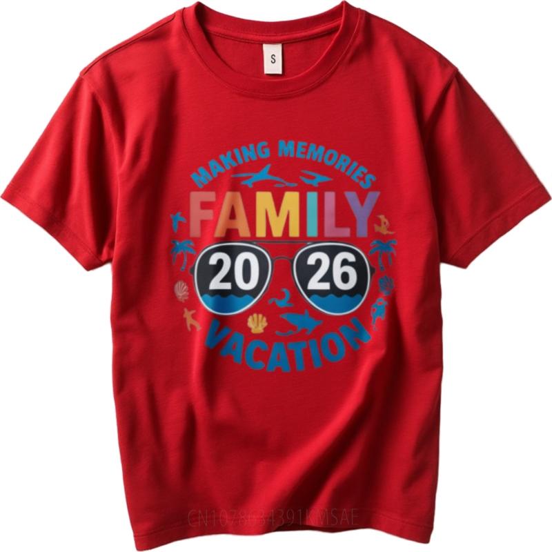 Street Wear Unisex Round Neck Tshirt Making Memories Family Vacation 2026 Classic Male Teeshirt Vintage Tshirt Unisexs Tshirt