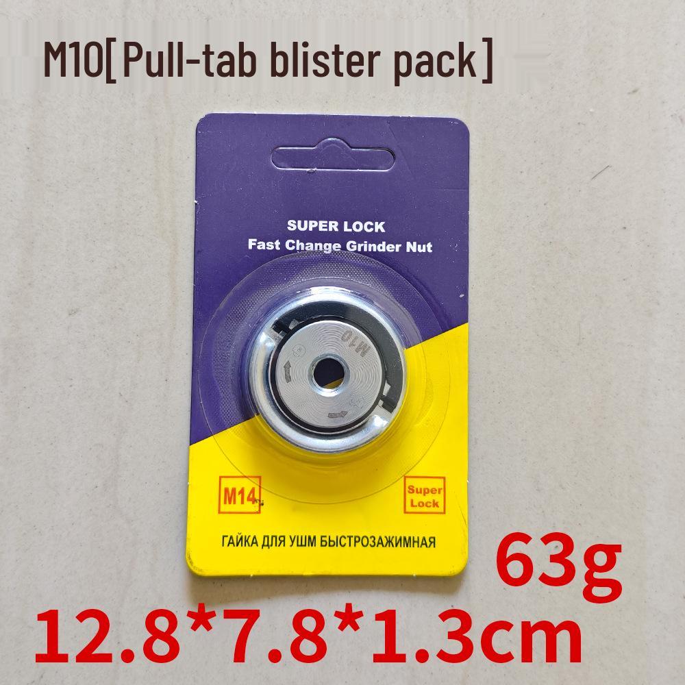 Upgraded M14 Carbon Steel Quick-Lock Nut for Angle Grinder: Universal Quick-Release Pressure Plate for Easy Installation and Disassembly.