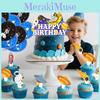 Birthday Party Astronaut Set Paper Flag Decor Latex Balloons Ribbons Theme Space