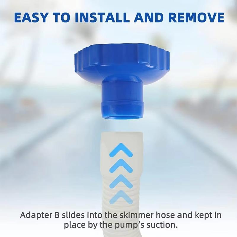 Universal Pool Vacuum Hose Adapter - Leak-Proof Quick Connect for Above/Inground Pools, Corrosion-Proof Pump Fitting Accessory